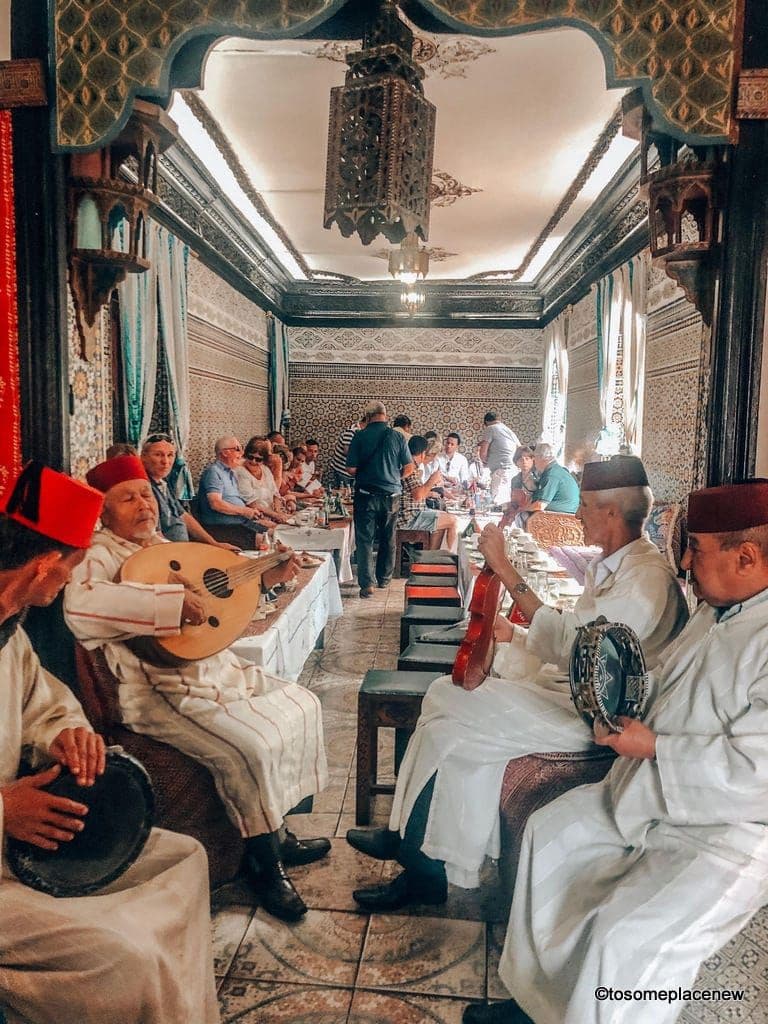 Oud player in a Tangier café
